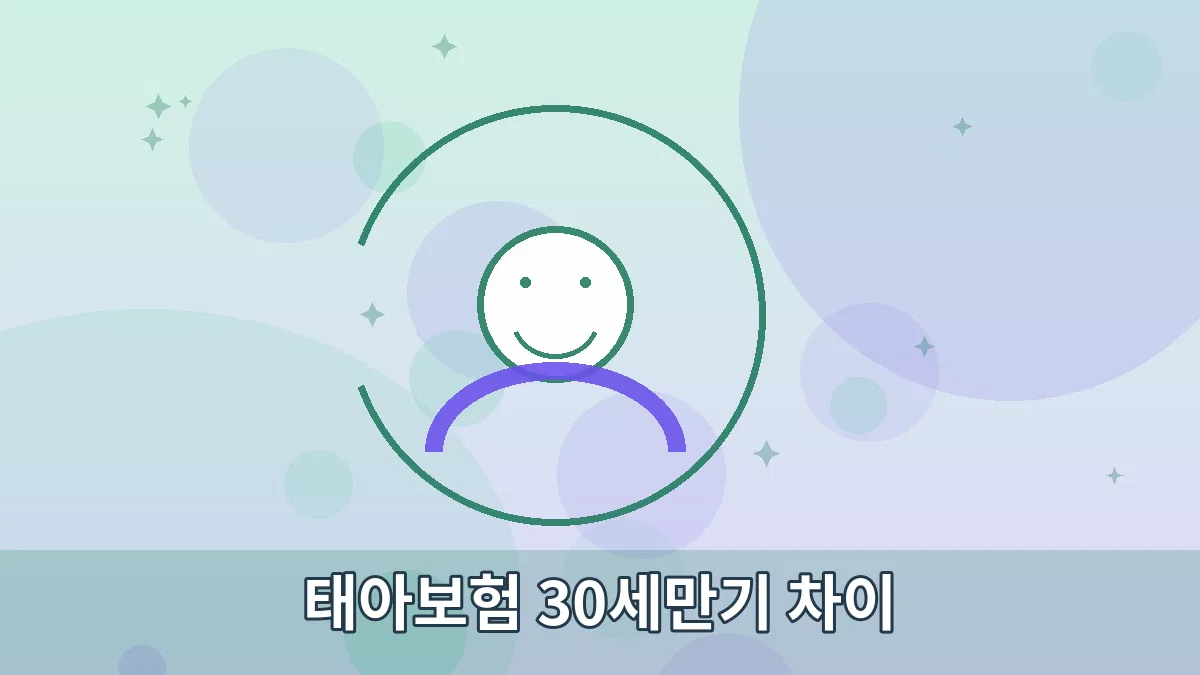 태아보험 30세만기 차이 안내 이미지 3